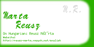 marta reusz business card